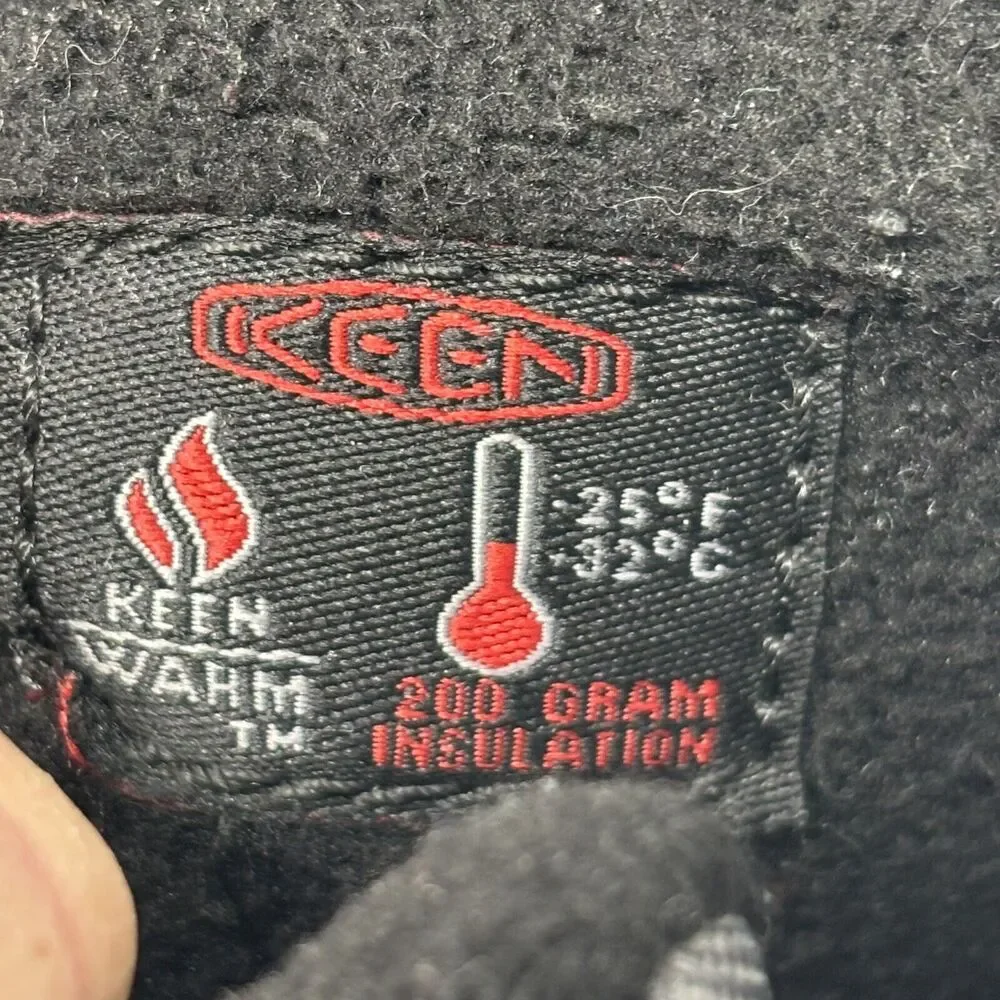 Keen Kids Levo Waterproof Insulated Winter Snow Boots Gray Blue Sz 8